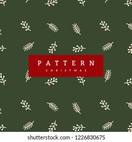 Christmas patterns On Green