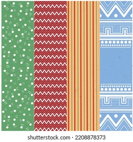 Christmas patterns with simple elements.