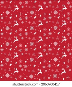 Christmas pattren on the red background