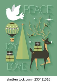 christmas / peace / love/ joy template vector/illustration