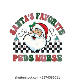 Christmas Peds Nurse T-shirt Santas Favorite