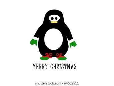Christmas penguin card