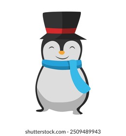 Christmas Penguin Celebration in Festive Season