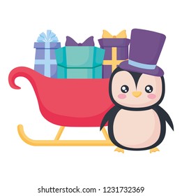 Christmas penguin design 