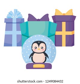 Christmas penguin design 