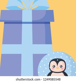 Christmas penguin design 