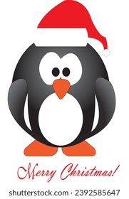 Imagen vectorizada del pingüino de Navidad