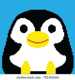 Christmas penguin pattern vector illustration. Fabric, wrapping paper, wallpaper, packaging.