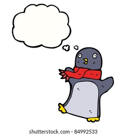 pingüino de navidad en baile de bufanda