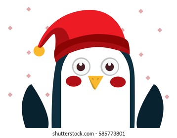 Christmas Penguin vector