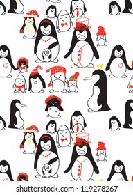 Christmas penguins
