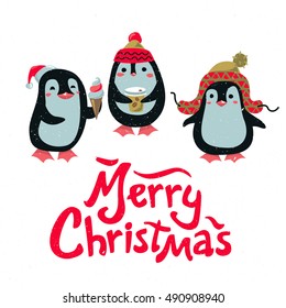 Christmas penguins