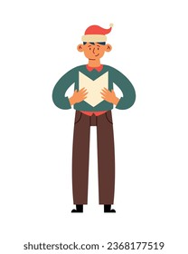 la gente de navidad diseña vector aislado