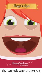 Christmas people vector illustration