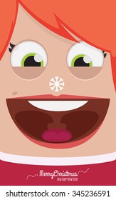 Christmas people vector illustration
