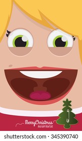 Christmas people vector illustration