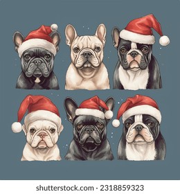 Christmas pet, cute pet, watercolour painting