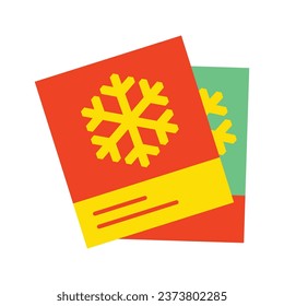 Christmas Photo Flat Icon Vector Illustration Isolated on White Background. Use for Xmas, Decoration, Greeting Card Etc.