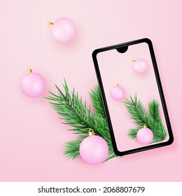 Christmas photo on the phone.