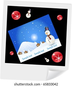 Christmas photo  vector illustration