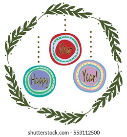 Christmas picture with ornaments