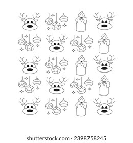 Christmas picture wrapping coloring page