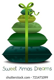 Christmas pillows tree