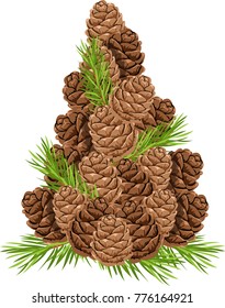 Christmas pine cones