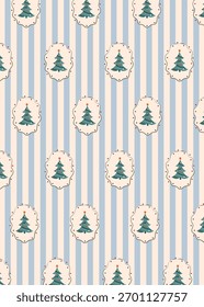  Árvore de pinho de Natal com fundo de maçã sobre o tema de Natal e Ano Novo Padrão para embalar presentes de Natal