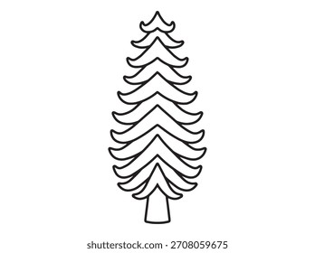 Weihnachtskiefer Baum Schwarz-Weiß