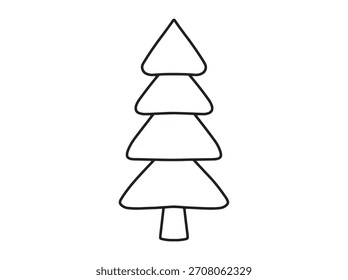 Navidades Pino Árbol Blanco y Negro