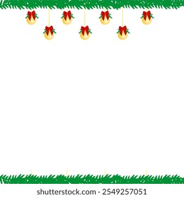 Christmas pine tree decoration background 