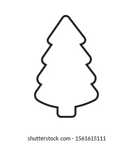 christmas pine tree decorative icon vector illustration design