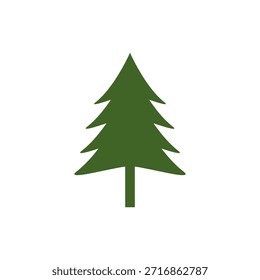 Ilustración de icono de árbol de pino de Navidades diseño plano
