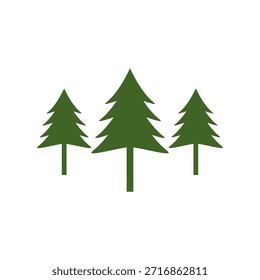 Christmas pine tree icon illustration flat design