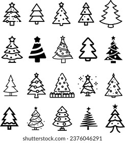 Weihnachtskiefern-Ikone für Vorlagen.