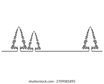Illustration der Weihnachtskiefer-Linie