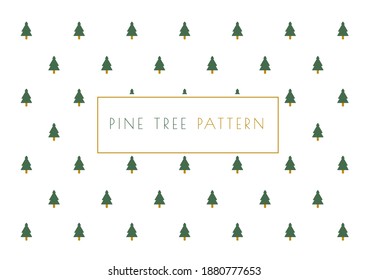 Christmas pine tree pattern vector for Happy new years Celebration festival