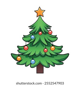 Christmas pine tree vector art