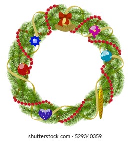 Christmas pine wreath
