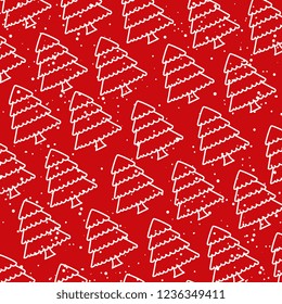 christmas pines trees pattern