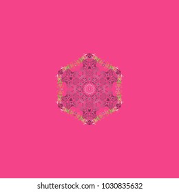 Christmas pink, gray and neutrals. Vector illustration. Magic pink, gray and neutral holiday abstract background with star and falling snowflakes.