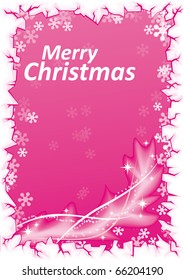 Christmas pink ice background