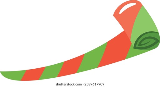 Christmas pipe noise maker vector illustration