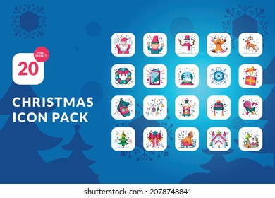 Christmas - Pixel Perfect Flat Icons