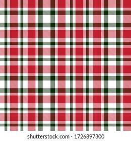 Christmas Plaid, checkered, tartan seamless pattern suitable for fashion textiles and graphics