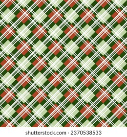 Christmas plaid pattern vector set for scarf, pillow case, blanket, cloth, fabric print, Christmas background.