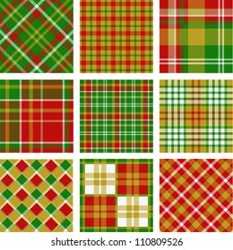 Christmas plaid patterns