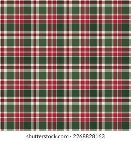 Christmas Plaid Seamless Pattern - Colorful and festive repeating pattern design