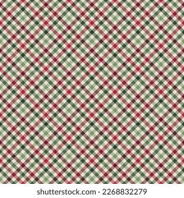 Christmas Plaid Seamless Pattern - Colorful and festive repeating pattern design